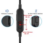 Headphone Cable 3.5mm Plug Headset Cord With In Line Mute Volume Control For