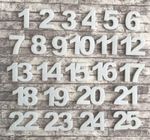 Felt Advent Calendar Numbers 1-25 White Self Adhesive Christmas Countdown Craft