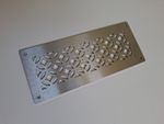 Brushed Stainless Steel Vent Grille to cover Air Brick hole 215mm x 65mm