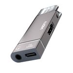 USB-C to HDMI 4K Converter Dock with 3.5mm Audio & 100W PD Charging, Grey