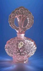 Vintage 80s/90s Handmade Fenton Glass Dusty Rose Perfume Bottle