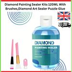 Diamond Painting Sealer Kits 120ML With Brushes,Diamond Art Sealer Puzzle Glue