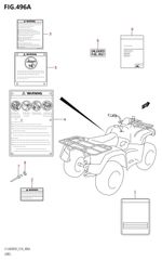 Suzuki Genuine ATV Warning Label Rivet LT80 K1-K6 L-N P-T V-Y 68929-09F00-000