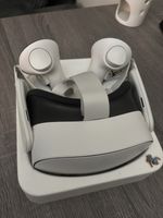Meta Quest 2 Standalone VR Headset with Touch Controllers, Dock, White/Black