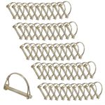 8mm Shaft Locking Retaining Pin D Clip PTO Fasteners Fastening Trailers 50pc
