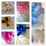 💜All Sizes Cellophane Hamper Bag & Bows Only Xmas Birthdays Hamper Basket Wrap