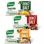24 Zero Salt Knorr Stock Cubes Chicken Beef Vegetable 3 x 8 Pack Gluten Free