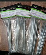 Green Blade 10x Galvanised Metal U-Peg Weed Control Fabric Stakes 15cm