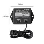 Inductive Tachometer Gauge Engine RPM Meter Engine Tach Hour Meter Digital UK***