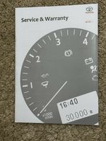 Toyota Service History Book Blank For All Models DAMAGED cover 