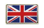 Union Jack GB Flag Pin Badge (Gold)