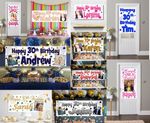 Large Personalised Birthday Banner Photo 18th 21st 30th 40th 50th 60th 70th 80th