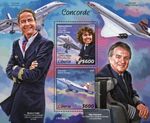 BA & Air France CONCORDE PILOTS Airliner Aircraft 1v-Stamp Sheet (2020 Liberia)