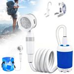 Portable Camping Shower Rechargeable Outdoor Camp Shower Pump for Hiking Travel