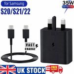 35W Super Fast Charger Adapter Plug&Cable For Samsung Galaxy Phones UK FAST SHIP