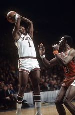 Finals Milwaukee Bucks Oscar Robertson in action shot vs Baltimore- Old Photo