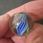 Collectible Antique German Handmade Swirl Glass Marble 2.5cm