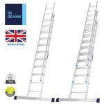 TBDavies Extension Ladders - Aluminium 2 & 3 Section Ladders
