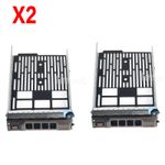 2pcs 3.5" KG1CH SAS SATA hard drive tray caddy for dell R730 R430 R530 R630 R720