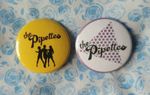 The Pipettes two 25mm button badges, colour logo designs. Free UK postage! 