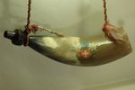 An Old Vintage Swiss Cow Horn Souvenir from Switzerland with a Horna Mouth Piece
