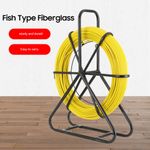 100m/328ft Fish Tape Puller Fiberglass 1/4'' Reel Wire Cable Running Duct Rodder