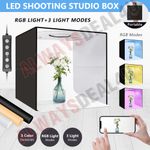 RGB Photography Light Box 40cm/16inch LED Studio Tent Dimmable