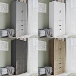 2 Door Modern Wardrobe with 3 Drawer Storage and Hanging Rail Bedroom Furniture