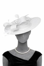 Extra Large White Premium Quality Fascinator Hatinator For All Special Occasions