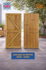 6FT Featheredge Garden Gate Wooden Pressure Treated Garden Gates Multiple Widths