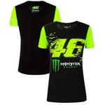 VR46 Women's MotoGP T-Shirt Valentino Rossi Monster Top - New