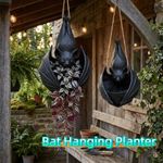 Gothic Style Bat Hanging Planter Plastic Whimsical Hanging Succulent Planter