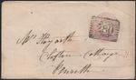 1845 QV 1d Pink Silk Thread Embossed Envelope Perth Numeral 280   Penrith + Seal