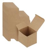 100 PCS Small Brown Gift Boxes, 7 x 7 x 7 cm Mini Kraft Square Present Boxes