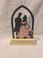 Hallmark Disney Sleeping Beauty 2Sided Pink Blue Dress Dream Figurine Silhoutte