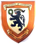 University of Cambridge Emmanuel College Mess Plaque Beautifully Restorered
