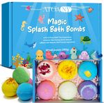 Magic Bath Bombs, Natural, 6 x Scents, Organic, Shower, Relax, Surprise Toy