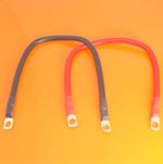 2 x 110 AMP 300mm Battery Leads Red & Black Power Earth Leisure Cable - 16mm²