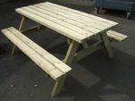 Picnic Table Bench 5ft Seats 6,  HEAVY DUTY Strong Sturdy for Pubs Cafe's ect