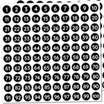 Number Stickers 1cm Small Round 1 to 100 Labels Mini Self Adhesive Crafts Cards