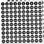 Number Stickers 1cm Small Round 1 to 100 Labels Mini Self Adhesive Crafts Cards