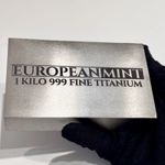 1kg Titanium Bar European Mint Ingot Bullion Chemistry Element 1 kilo Fine Ti