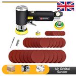 Mini Air Sander Polisher Kit Dual Action 1" 2" 3" Random Orbital For Auto Body