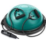 Core Balance Trainer Dome Rehab Wobble Ball Board With Resistance Bands
