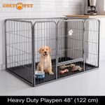 Cozy Pet Heavy Duty Playpen Dog Crate Puppy Pen 75.5cm High Dog Cage - ABS Floor