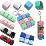 1/4/9Key Mechanical Keyboard Keychain Fidget Toy Stress Relief for Adults UK