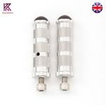 A Pair 8mm CNC Universal Motorcycle Foot Pegs Footrest Racing Pedals Footpegs M8