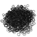 1000 Mini Black Hair Elastics Rubber Bands Braids Braiding Plaits Small Bands
