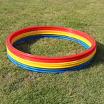 12PCS Sports Training Agility Speed Rings Hoops Football Soccer Basketball 40cm