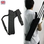 Archery Arrow Quiver Holder 3 Tube Back Waist Shoulder Strap Bag Pouch Hunting